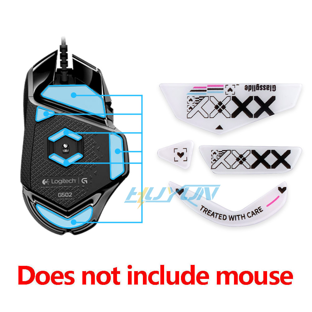 Logitech Mouse G502 - وسادات قدم من الزجاج المقسى مناسبة