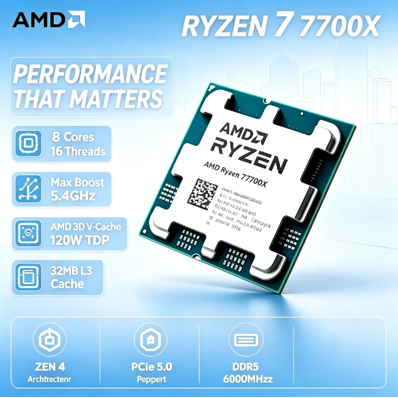 Amd Cpu Ryzen 7 - معالج AMD Ryzen 7 7700X بتقنية