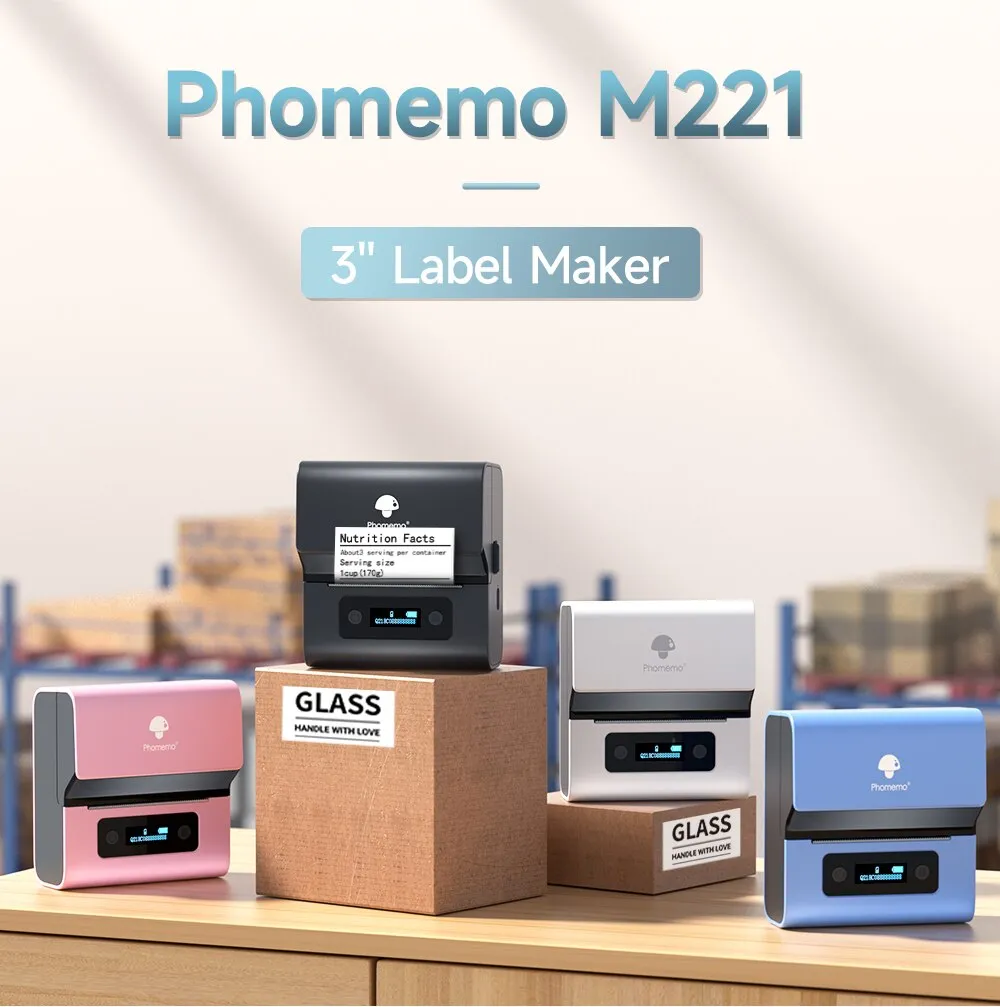 Real Phomemo M221 3 بوصة مقاوم - مراجعة Label Printer Thermal وسعره