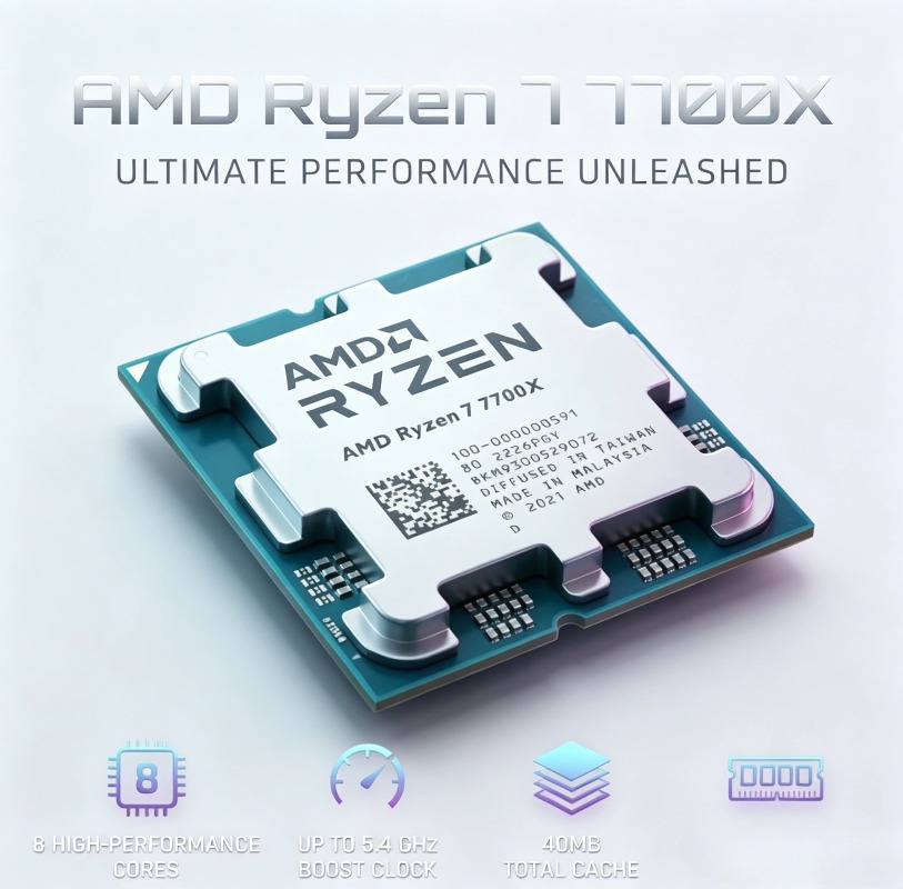 معالج AMD Ryzen 7 7700X، R7 77 - مراجعة Amd Cpu Ryzen 7 وسعره
