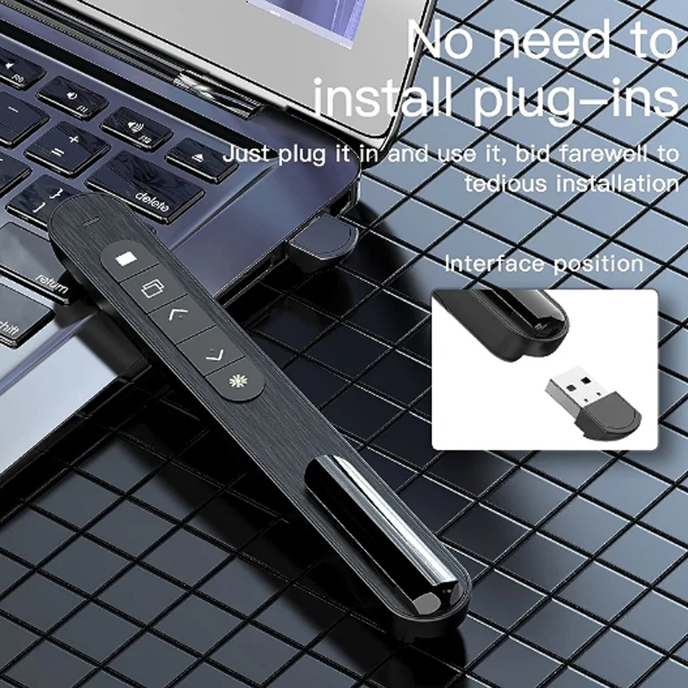 مؤشر عرض ليزر 2.4G USB قلم تحك - مراجعة Presentation Remote Laser وسعره