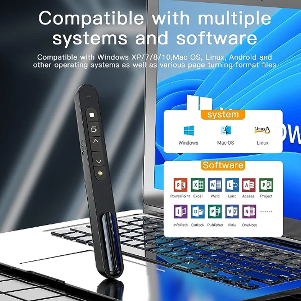 مؤشر عرض ليزر 2.4G USB قلم تحك - مراجعة Presentation Remote Laser وسعره
